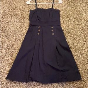 Navy Strapless Dress